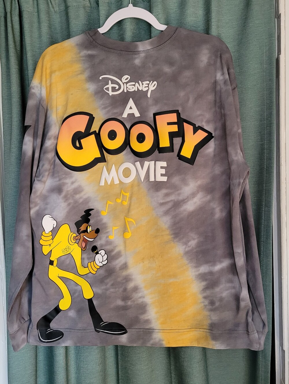 Disney Gray & Yellow Tie-Dye 'A Goofy Movie' Crewneck Sweatshirt